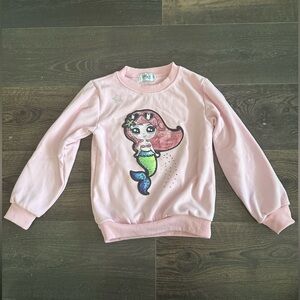 Lola and the Boys pink mermaid sweatshirt size 10